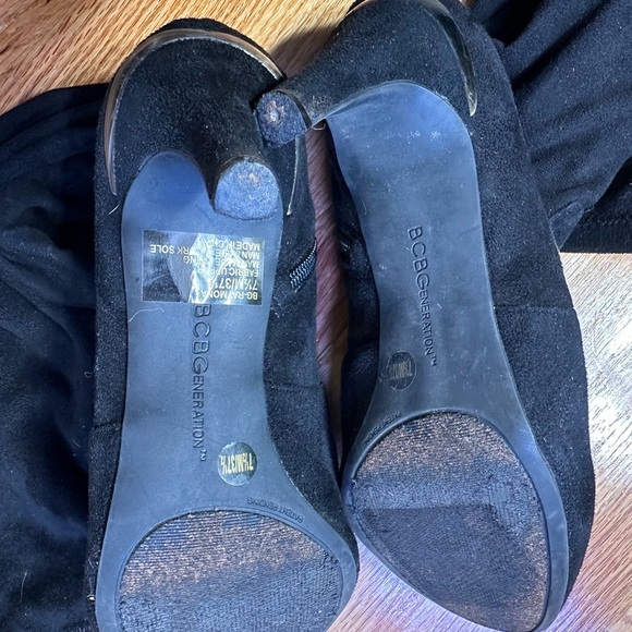 BCBGeneration Black Suede Raymona Slouch Boot - Picture 7 of 9